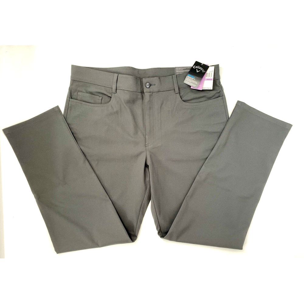 Callaway NWT Opti-Dri Asphalt Gray Stretch Men's‎ Golf Pants Size W38 L32